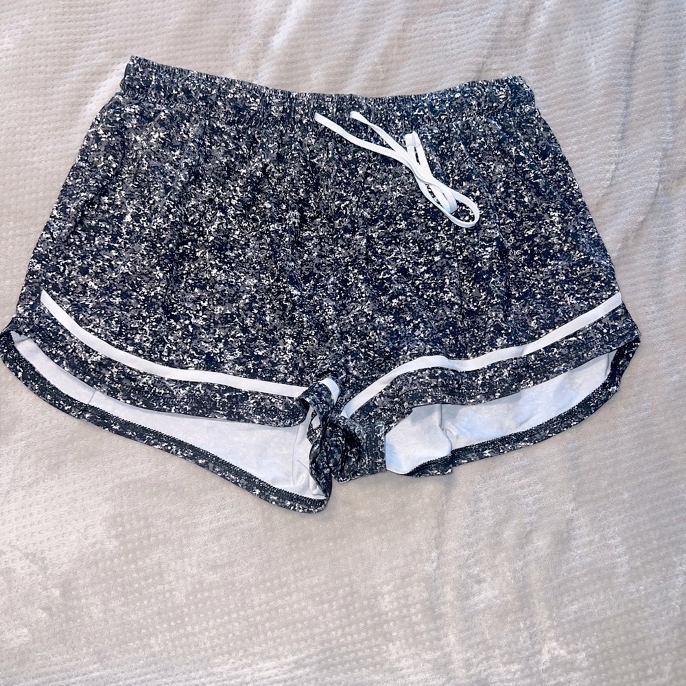 Women's SO Women's Athletic Running Shorts Size Large Black White Drawstring